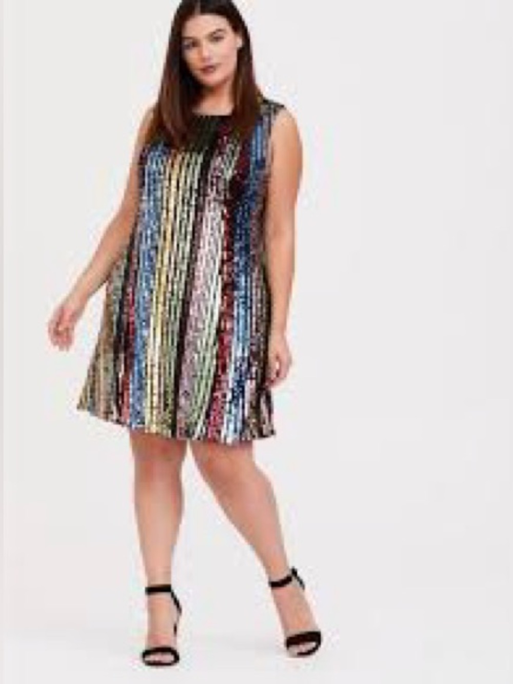 Torrid Mini Sequin Trapeze Dress Multicolor Size 1X